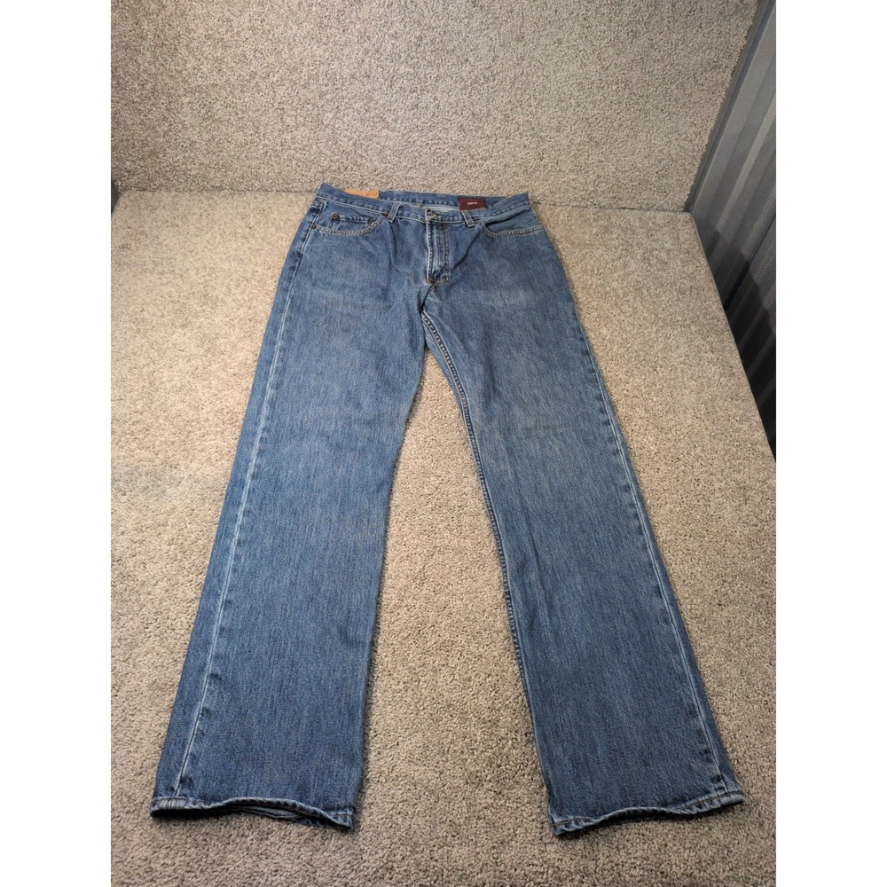 Gap 1969 Easy Fit Mens Medium Wash Straight Leg Blue Denim Jeans 36x34 Cotton